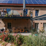 Gartenanlage eines Vierseitenhofs in Glasshütte