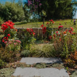 Gartenanlage eines Vierseitenhofs in Glasshütte